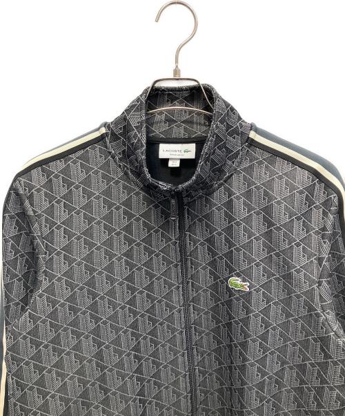 LACOSTE（ラコステ）LACOSTE (ラコステ) モノグラムジャカード トラックジャケット ブラック サイズ:Lの古着・服飾アイテム