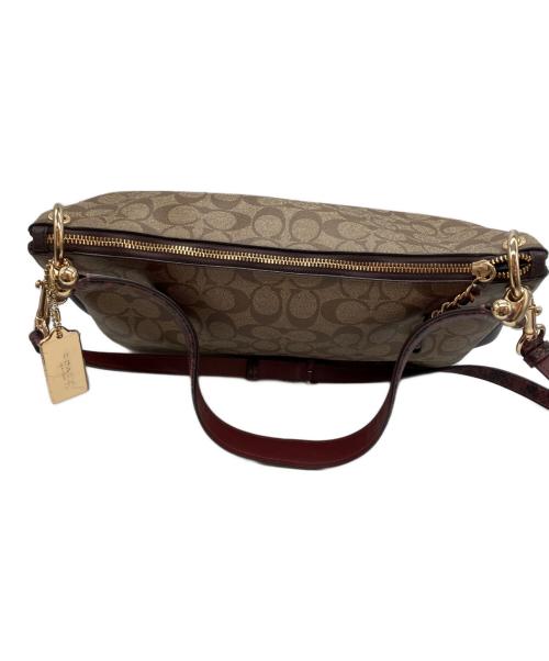 COACH（コーチ）COACH (コーチ) シグネチャー 2WAYバッグ ベージュ×ブラウンの古着・服飾アイテム