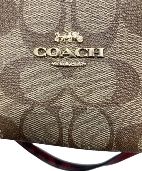 COACH（コーチ）COACH (コーチ) シグネチャー 2WAYバッグ ベージュ×ブラウンの古着・服飾アイテム