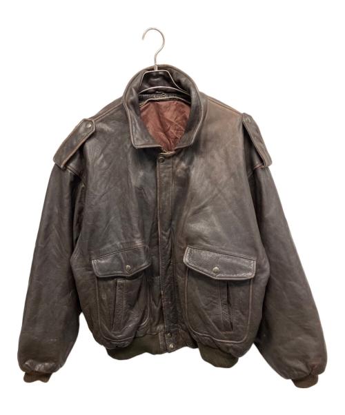 不明（不明）不明 (フメイ) A-2 レザージャケット ブラウン サイズ:不明の古着・服飾アイテム