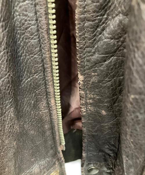 不明（不明）不明 (フメイ) A-2 レザージャケット ブラウン サイズ:不明の古着・服飾アイテム