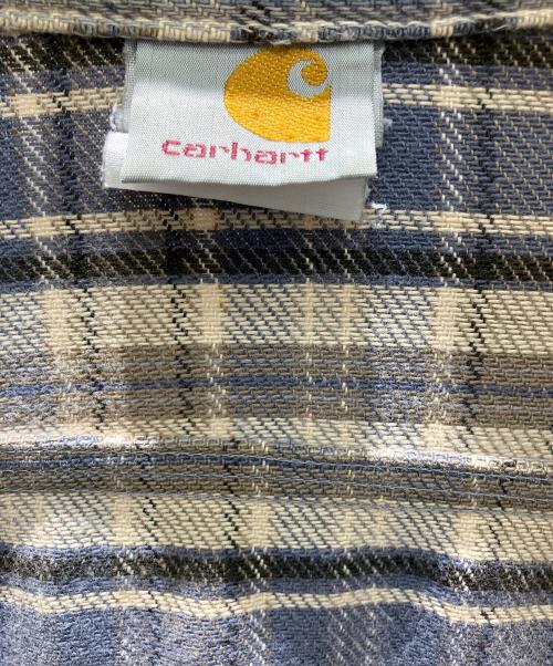 CarHartt（カーハート）CarHartt (カーハート) チェックシャツ ベージュ×ブルー サイズ:Freeの古着・服飾アイテム