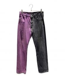 LEVI'S（リーバイス）の古着「501 リメイク品 USA製 90s デニムパンツ」｜ブラック×パープル