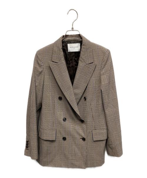 UNITED ARROWS（ユナイテッドアローズ）UNITED ARROWS (ユナイテッドアローズ) ダブルブレザージャケット ブラウン サイズ:38の古着・服飾アイテム