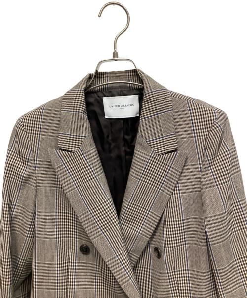 UNITED ARROWS（ユナイテッドアローズ）UNITED ARROWS (ユナイテッドアローズ) ダブルブレザージャケット ブラウン サイズ:38の古着・服飾アイテム