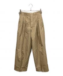 Gypsohila（ジプソフィア）の古着「Stylish Chino Pants タックパンツ」｜ベージュ