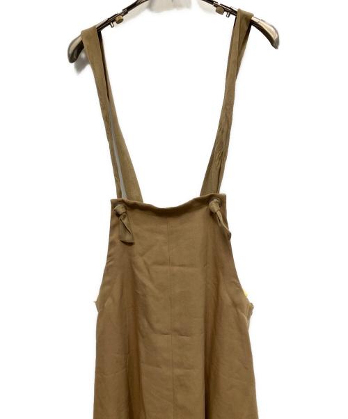 BEARDSLEY（ビアズリー）BEARDSLEY (ビアズリー) フレアージャンパースカート ブラウン サイズ:Freeの古着・服飾アイテム