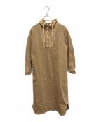 BEARDSLEYビアズリー）の古着「長袖ワンピース」｜ベージュ