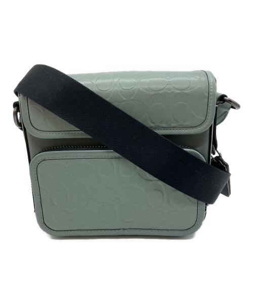 COACH（コーチ）COACH (コーチ) シグネチャーレザー サリバン フラップ クロスボディ カーキの古着・服飾アイテム