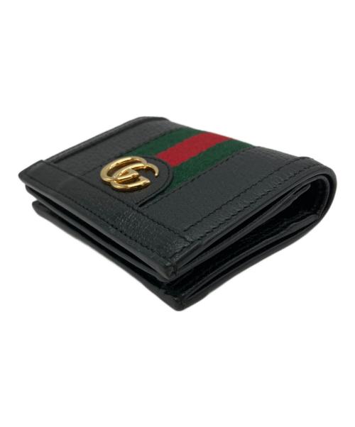 GUCCI（グッチ）GUCCI (グッチ) オフィディアGG マーモント シェリーライン ミニウォレット ブラックの古着・服飾アイテム