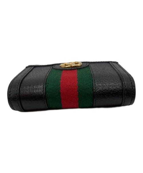 GUCCI（グッチ）GUCCI (グッチ) オフィディアGG マーモント シェリーライン ミニウォレット ブラックの古着・服飾アイテム