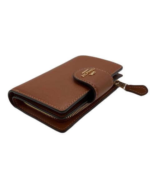 COACH（コーチ）COACH (コーチ) ミディアム コーナー ジップ ウォレット ブラウンの古着・服飾アイテム