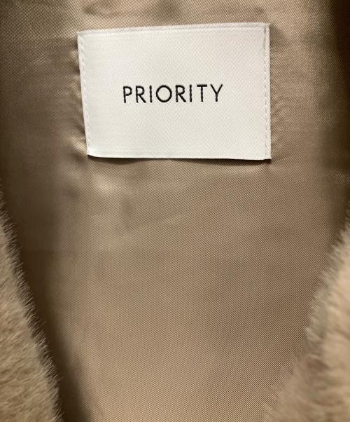 PRIORITY（プライオリティ）PRIORITY (プライオリティ) ファーベスト ベージュ サイズ:38の古着・服飾アイテム