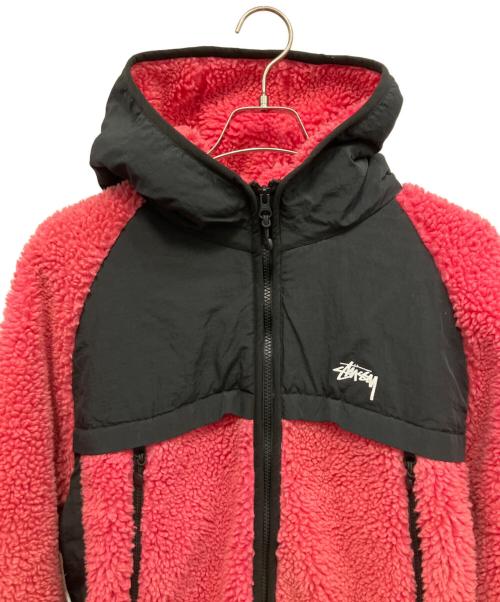 stussy（ステューシー）stussy (ステューシー) ボアジャケット ショッキングピンク サイズ:Mの古着・服飾アイテム