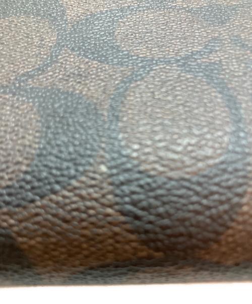 COACH（コーチ）COACH (コーチ) ロング ジップ アラウンド ウォレット シグネチャー キャンバス 長財布 ブラウン×ブラックの古着・服飾アイテム