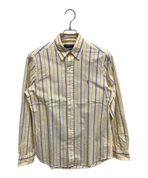 POLO RALPH LAUREN（ポロ・ラルフローレン）POLO RALPH LAUREN (ポロ・ラルフローレン) ストライプ 長袖シャツ イエロー×スカイブルー サイズ:Sの古着・服飾アイテム