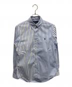 POLO RALPH LAURENポロ・ラルフローレン）の古着「ストライプ 長袖シャツ」｜ホワイト×スカイブルー