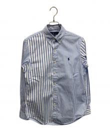 POLO RALPH LAUREN（ポロ・ラルフローレン）の古着「ストライプ 長袖シャツ」｜ホワイト×スカイブルー