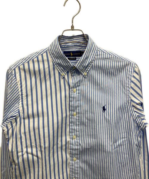POLO RALPH LAUREN（ポロ・ラルフローレン）POLO RALPH LAUREN (ポロ・ラルフローレン) ストライプ 長袖シャツ ホワイト×スカイブルー サイズ:Sの古着・服飾アイテム