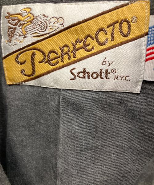 Schott（ショット）Schott (ショット) CRIMIE (クライミー) ダブルライダースジャケット グレー サイズ:Lの古着・服飾アイテム