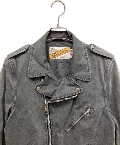 Schott（ショット）Schott (ショット) CRIMIE (クライミー) ダブルライダースジャケット グレー サイズ:Lの古着・服飾アイテム