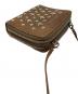 中古・古着 JIMMY CHOO (ジミーチュウ) スタッズ ショルダーウォレット ブラウン：6000円