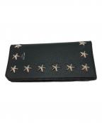 JIMMY CHOOジミーチュウ）の古着「スタッズ 長財布」｜ブラック