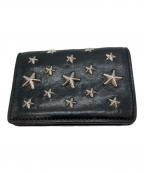 JIMMY CHOOジミーチュウ）の古着「スタッズ 2つ折り財布」｜ブラック