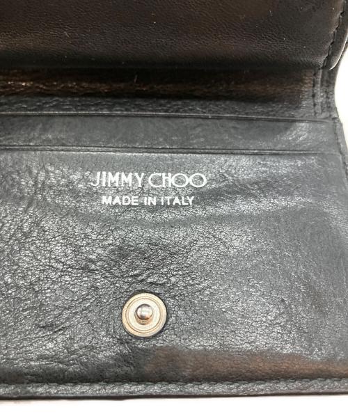 JIMMY CHOO（ジミーチュウ）JIMMY CHOO (ジミーチュウ) スタッズ 2つ折り財布 ブラックの古着・服飾アイテム