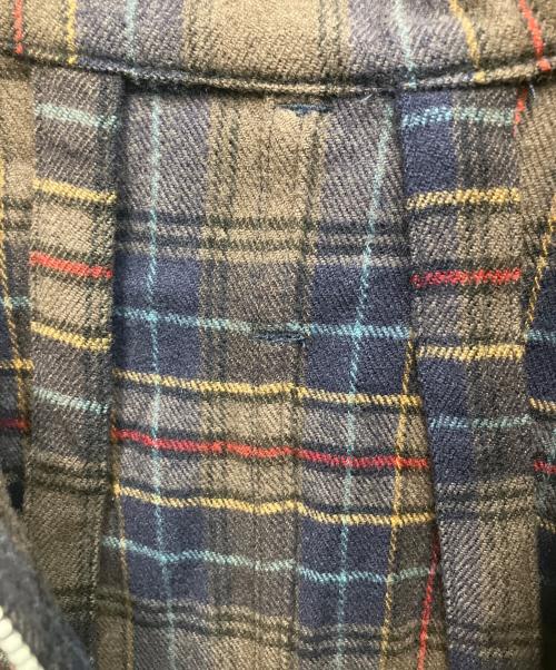 PHINGERIN（フィンガリン）PHINGERIN (フィンガリン) チェック ジップアップジャケット ブラウン×ネイビー サイズ:Lの古着・服飾アイテム