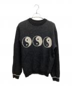 AS STANDARD×T&Cアズスタンダード×タウン＆カントリー）の古着「厚手ニット」｜ブラック×ホワイト