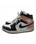 NIKE (ナイキ) Air Jordan 1 Mid エアジョーダン1 ミッド ハイカットスニーカー ピンク×ブラック サイズ:27.5cm：8000円