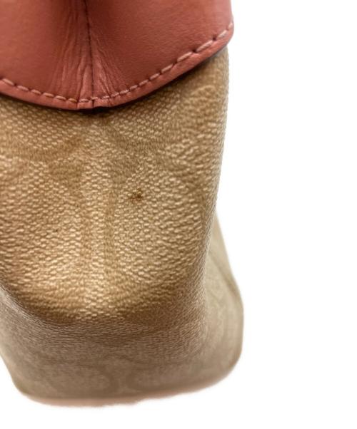 COACH（コーチ）COACH (コーチ) ハンドバッグ ベージュ×ピンクの古着・服飾アイテム