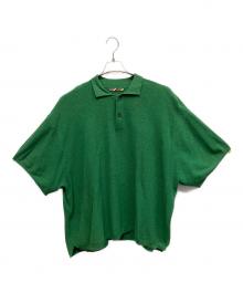 is-ness（イズネス）の古着「KNITTED BIG POLO ポロシャツ」｜グリーン
