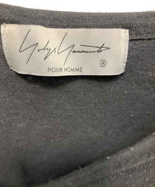 YOHJI YAMAMOTO（ヨウジヤマモト）YOHJI YAMAMOTO (ヨウジヤマモト) POUR HOMME 21SS HE IS OUT PRINT BIG LONG SLEEVES Tシャツ 長袖カットソー ブラック サイズ:3の古着・服飾アイテム