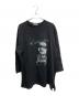 YOHJI YAMAMOTO（ヨウジヤマモト）の古着「21SS HE IS OUT PRINT BIG LONG SLEEVES Tシャツ 長袖カットソー」｜ブラック
