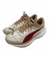 PUMA（プーマ）の古着「Deviate Nitro 2 x Ciele 'Dusty Tan' ランニングスニーカー」｜ホワイト×ベージュ