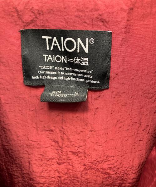 TAION（タイオン）TAION (タイオン) キルティングダウンジャケット レッド サイズ:Mの古着・服飾アイテム