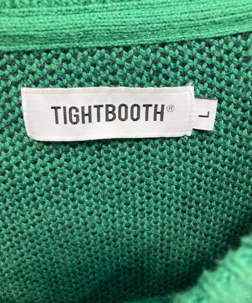 TIGHTBOOTH PRODUCTION（タイトブースプロダクション）TIGHTBOOTH PRODUCTION (タイトブースプロダクション) Acid Logo Knit Sweater 厚手ニット グリーン サイズ:Lの古着・服飾アイテム