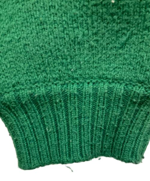 TIGHTBOOTH PRODUCTION（タイトブースプロダクション）TIGHTBOOTH PRODUCTION (タイトブースプロダクション) Acid Logo Knit Sweater 厚手ニット グリーン サイズ:Lの古着・服飾アイテム