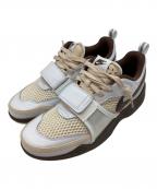 NIKEナイキ）の古着「Travis Scott × Nike Zoom Field Jaxx "White and Light Chocolate" ローカットスニーカー」｜ホワイト×ブラウン