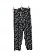 sulvamサルバム）の古着「Reversible side chapter pants リバーシブルサイドチャプターパンツ」｜ブラック×ホワイト