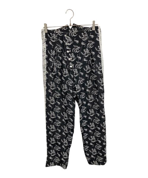 sulvam（サルバム）sulvam (サルバム) Reversible side chapter pants リバーシブルサイドチャプターパンツ ブラック×ホワイト サイズ:Sの古着・服飾アイテム