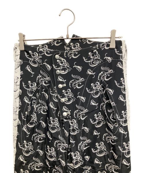 sulvam（サルバム）sulvam (サルバム) Reversible side chapter pants リバーシブルサイドチャプターパンツ ブラック×ホワイト サイズ:Sの古着・服飾アイテム