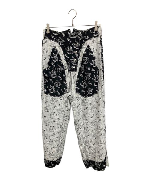 sulvam（サルバム）sulvam (サルバム) Reversible side chapter pants リバーシブルサイドチャプターパンツ ブラック×ホワイト サイズ:Sの古着・服飾アイテム