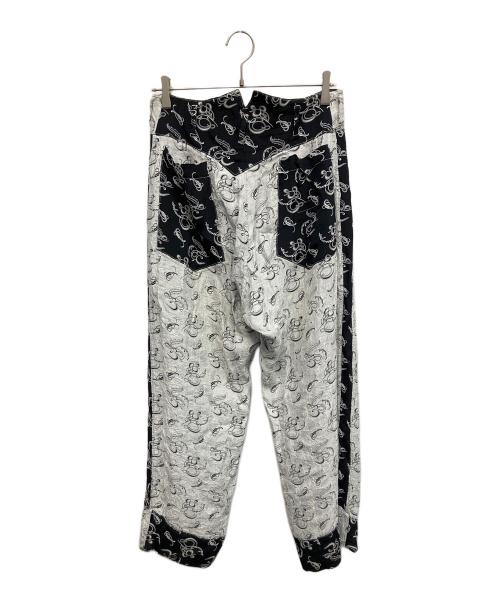 sulvam（サルバム）sulvam (サルバム) Reversible side chapter pants リバーシブルサイドチャプターパンツ ブラック×ホワイト サイズ:Sの古着・服飾アイテム