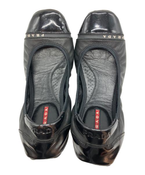 PRADA（プラダ）PRADA (プラダ) バレエシューズ ブラック サイズ:35 1/2の古着・服飾アイテム