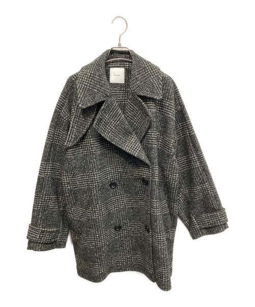 Spick and Span（スピック＆スパン）Spick and Span (スピック＆スパン) チェック ダブルコート ブラック サイズ:36の古着・服飾アイテム