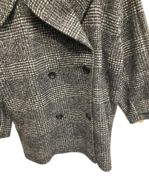 Spick and Span（スピック＆スパン）Spick and Span (スピック＆スパン) チェック ダブルコート ブラック サイズ:36の古着・服飾アイテム