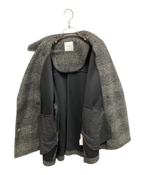 Spick and Span（スピック＆スパン）Spick and Span (スピック＆スパン) チェック ダブルコート ブラック サイズ:36の古着・服飾アイテム